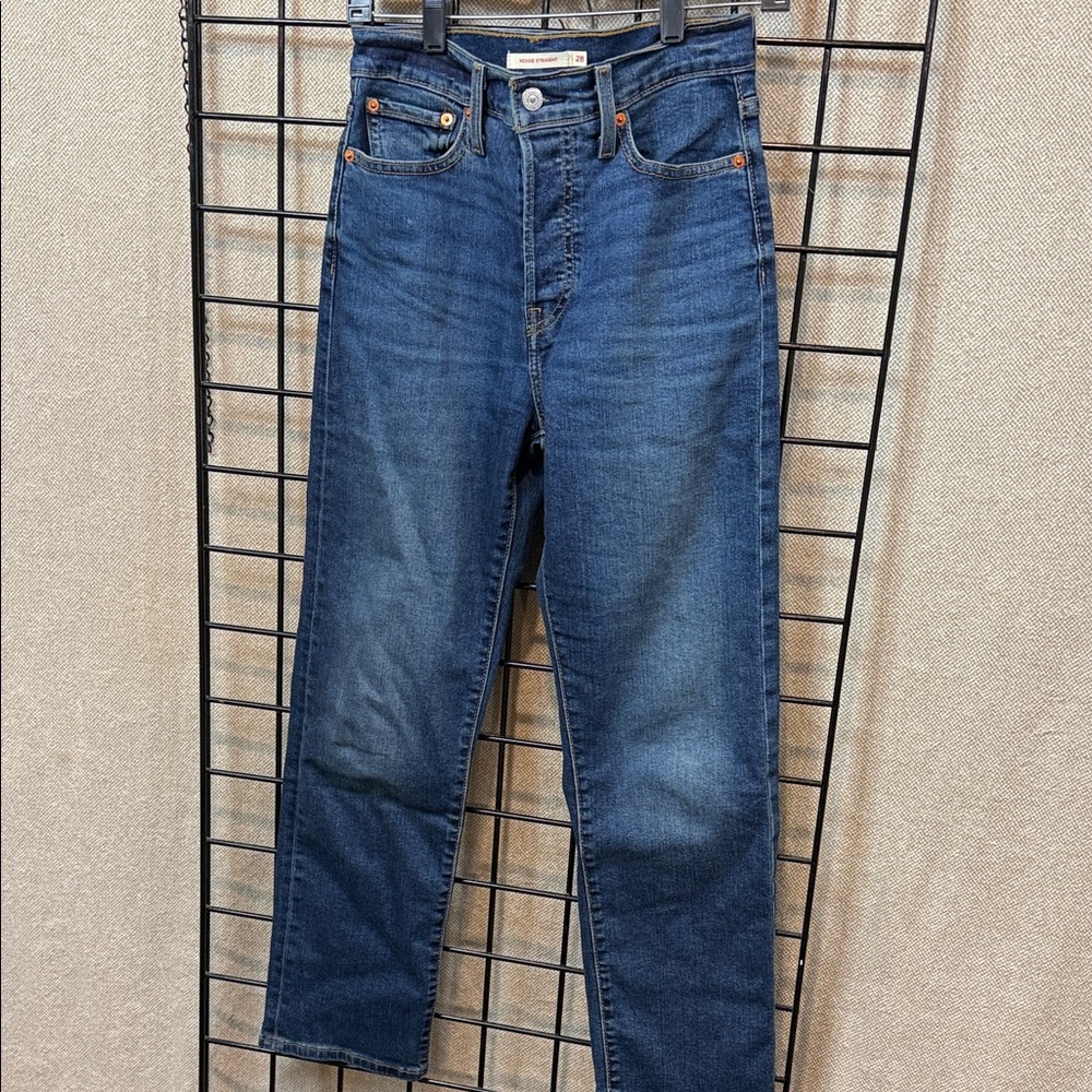 Levi's Men's Straight Fit Dark Blue Jeans